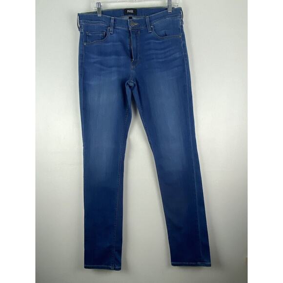 Paige Womens Lennox Blue Medium Wash Stretch Jeans Size 30X31 (1051) - Picture 4 of 15